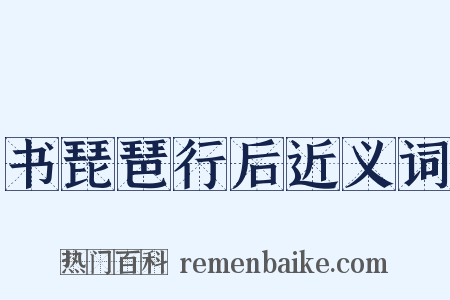 书琵琶行后近义词是什么意思的图片